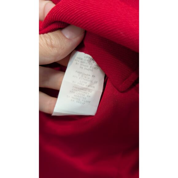 Rare Ralph Lauren Red Wool Military Jacket Size 4 Petite - Picture 7 of 7